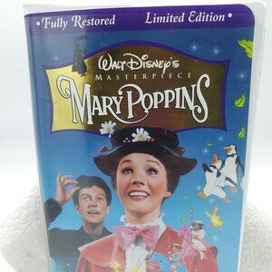 Mary Poppins VHS Clamshell Song Book 1964 Limited Ed. Walt Disney Masterpiece